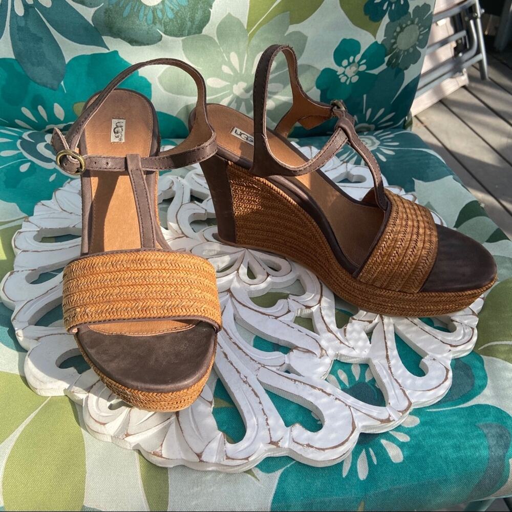 Ugg Wedge Sandals Shoes Women’s 9.5 - Picture 7 of 8